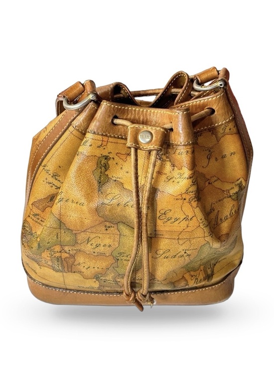 Alviero Martini Prima Classe Handbags - Alviero Martini Prima Classe Geo Map Bucket Bag Approx 10-12" H